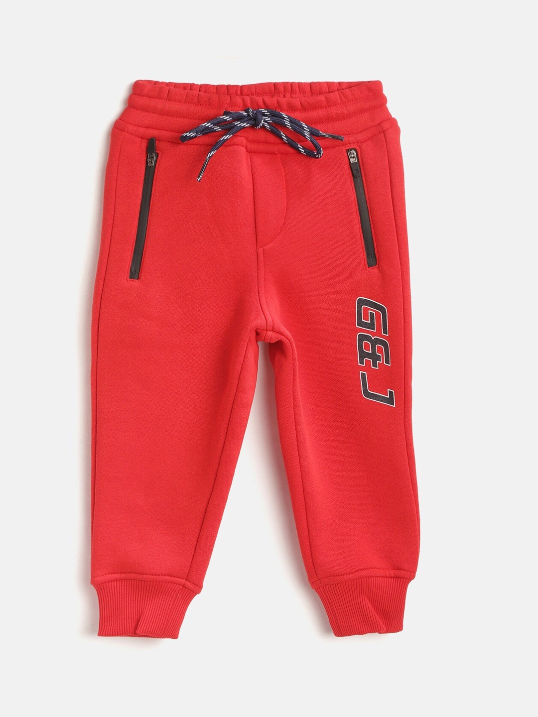 

Gini and Jony Boys Brand Logo Printed Fleece Elasticated Joggers, Red