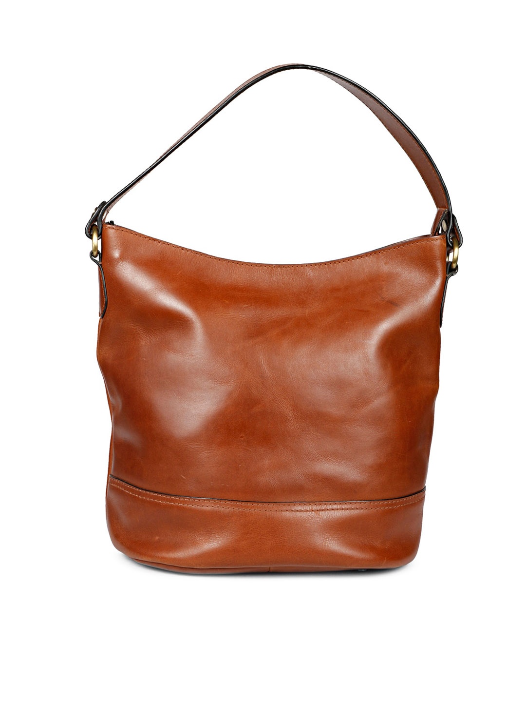 

Saint G Brown Leather Oversized Shopper Hobo Bag with Tasselled
