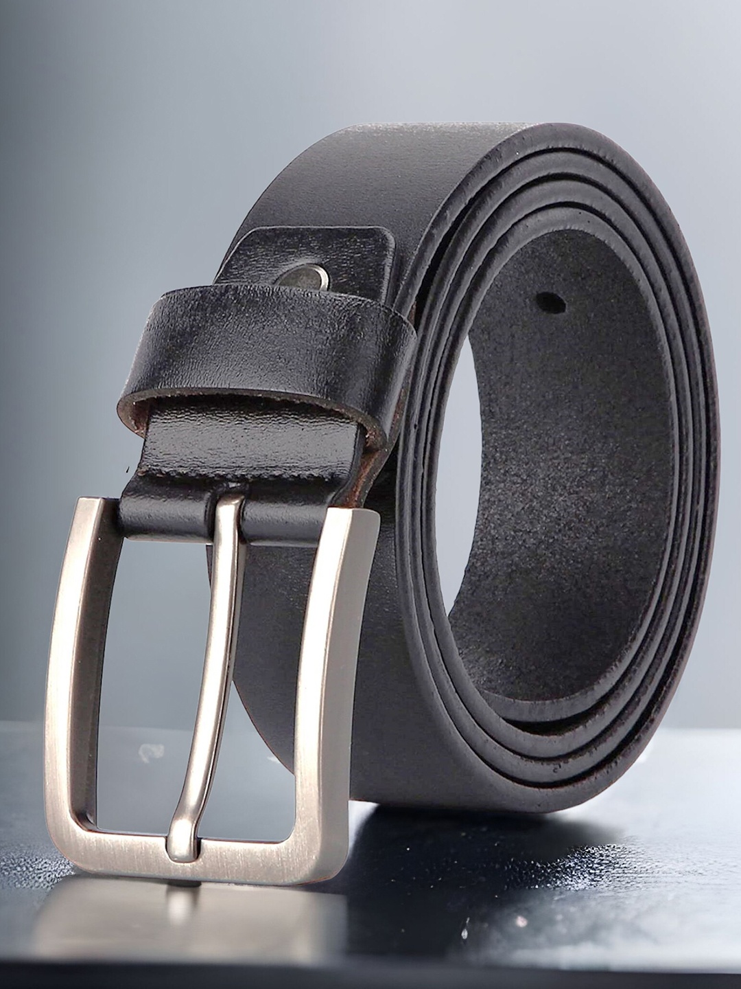 

ZORO Men Slim Width Leather Belt, Black