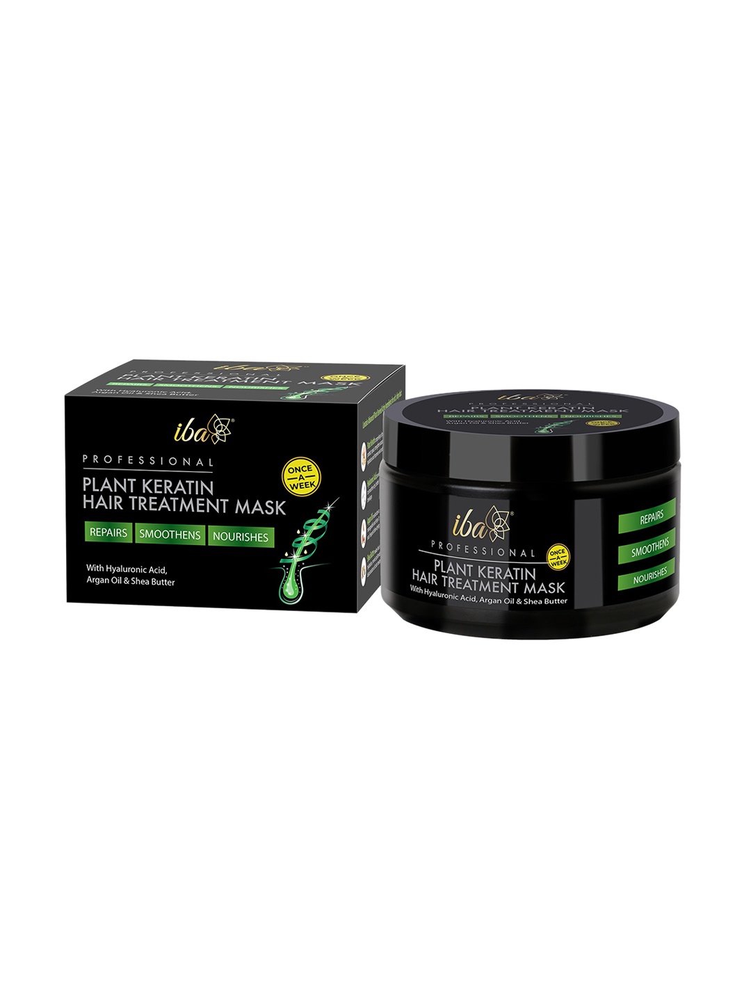 

Iba Professional Plant Keratin Hair Treatment Mask - 200ml, Black