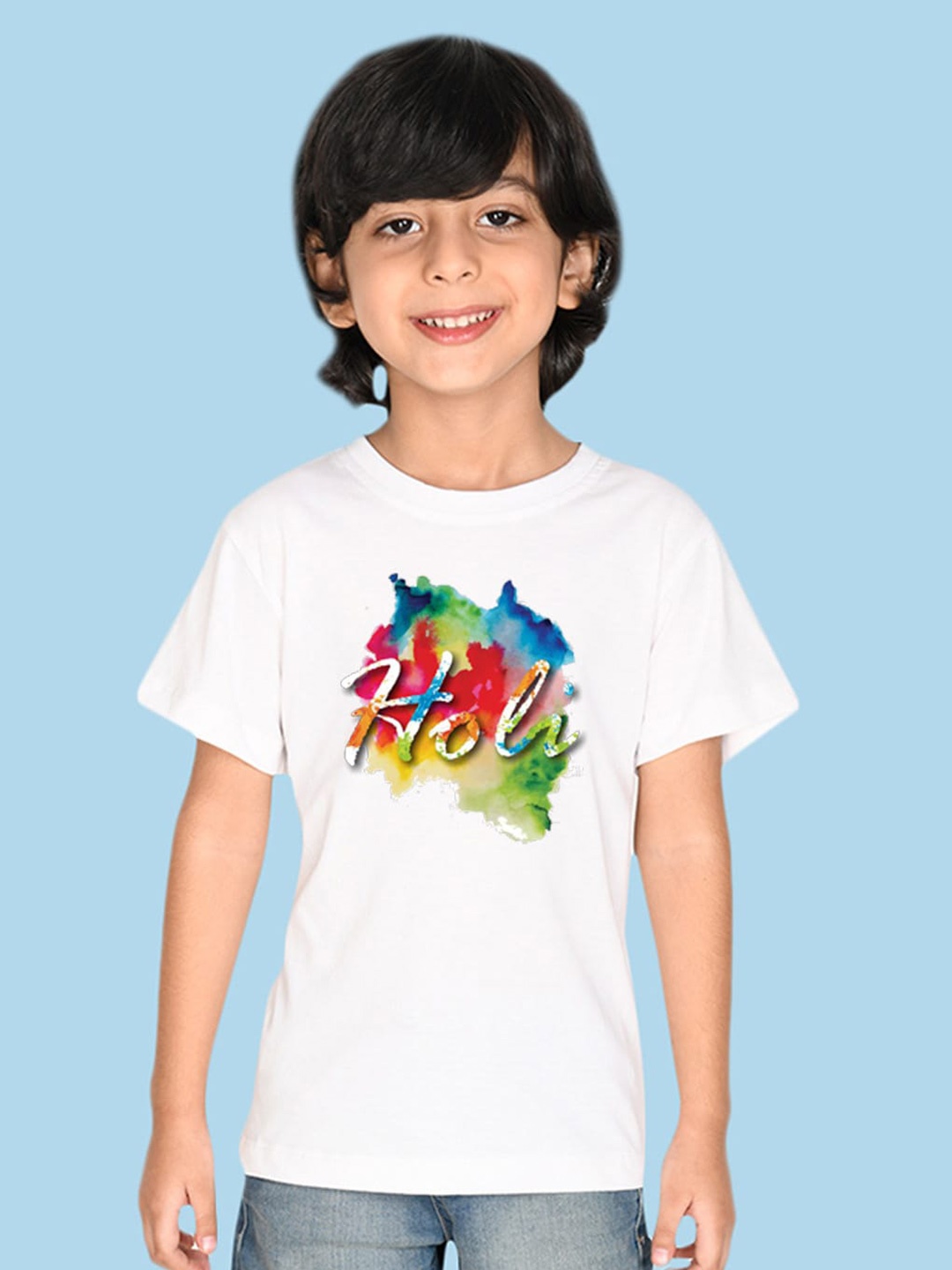 

NUSYL Boys Graphic Printed Cotton T-Shirt, White