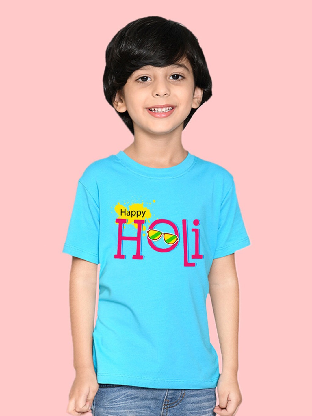 

NUSYL Boys Typography Printed T-shirt, Blue