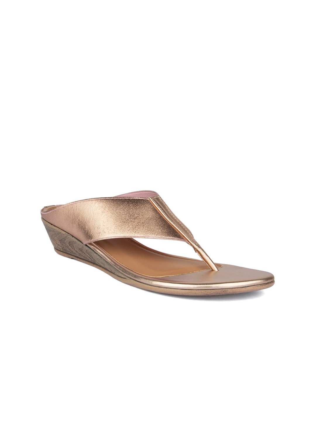 

SOLES Rose Gold Wedge Sandals
