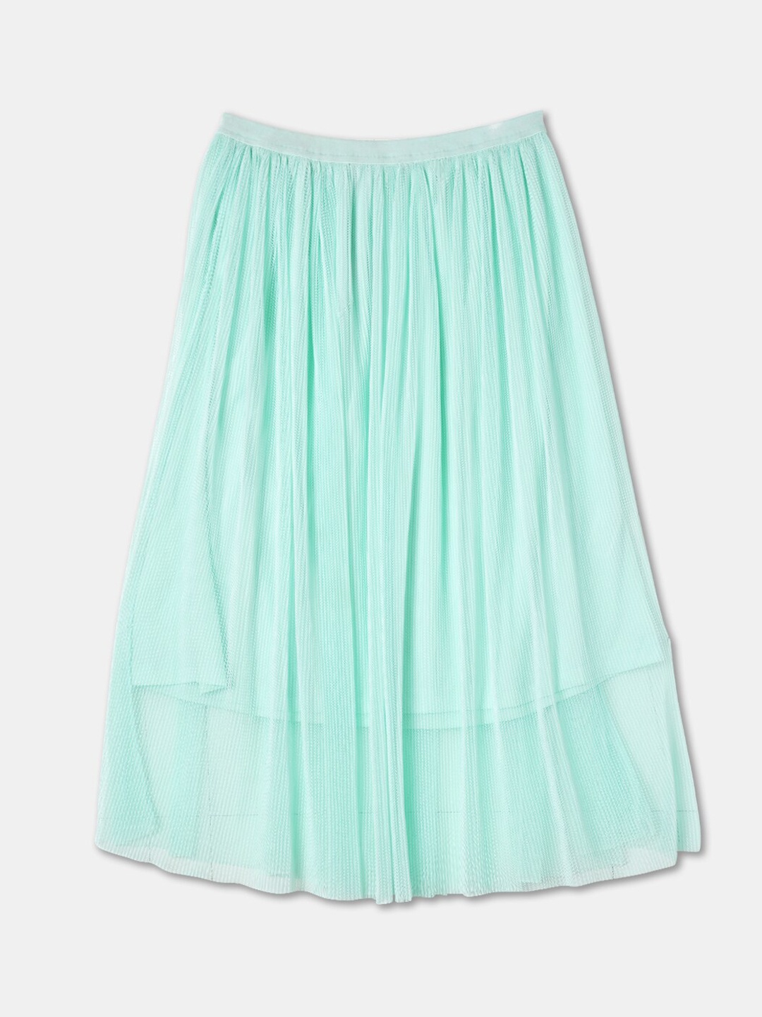 

R&B Girls Maxi Length Flared Slip-On Skirts, Sea green