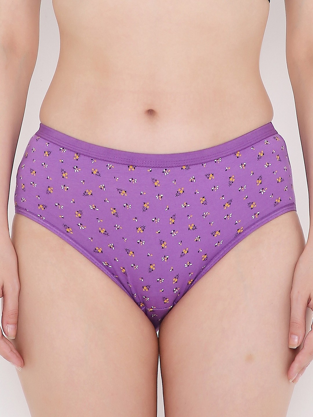 

Berrys Intimatess Women Printed Cotton Hipster Briefs, Purple
