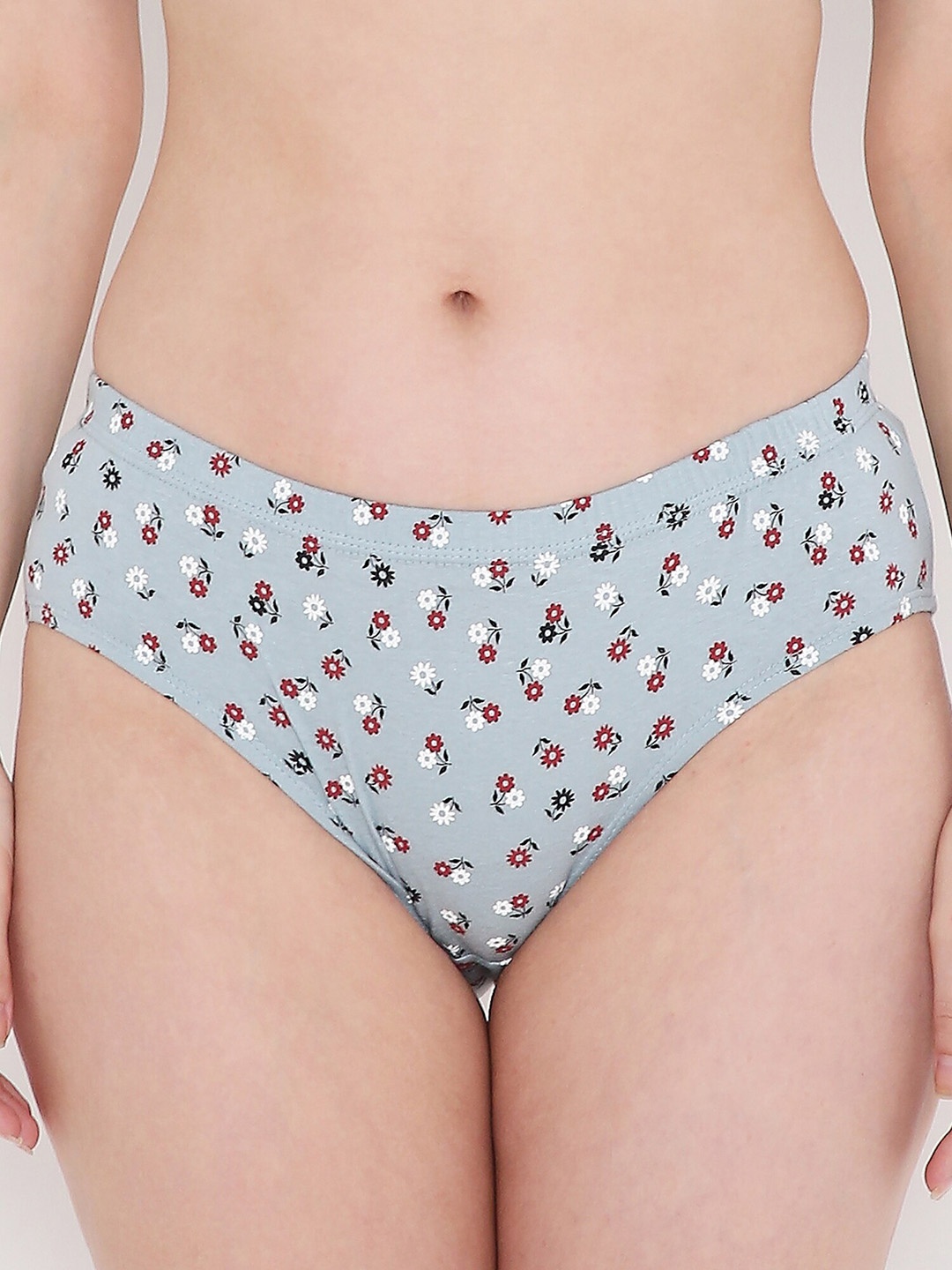 

Berrys Intimatess Women Printed Cotton Hipster Briefs, Grey