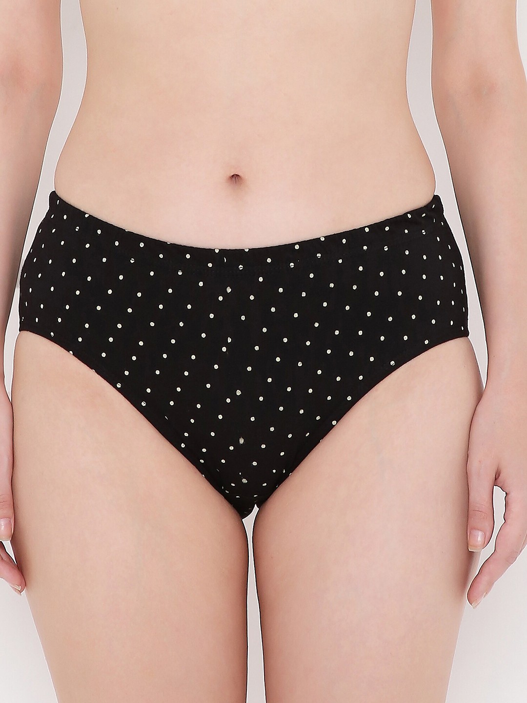 

Berrys Intimatess Women Printed Cotton Hipster Briefs, Black