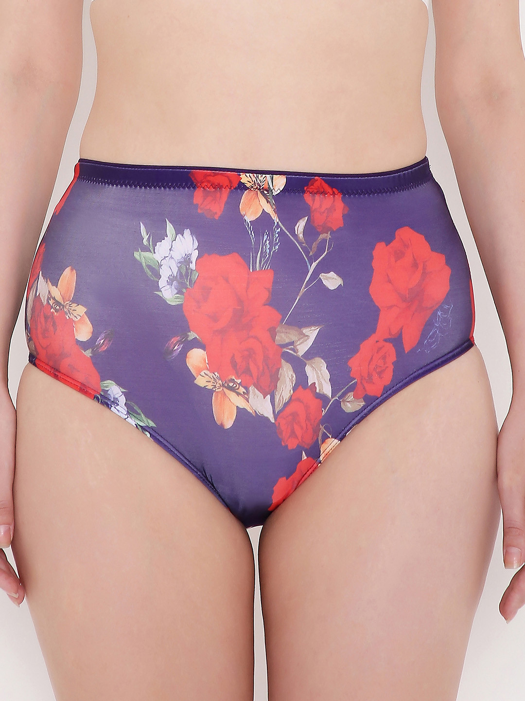 

Berrys Intimatess Women Printed High-Rise Boy Shorts Brief, Blue