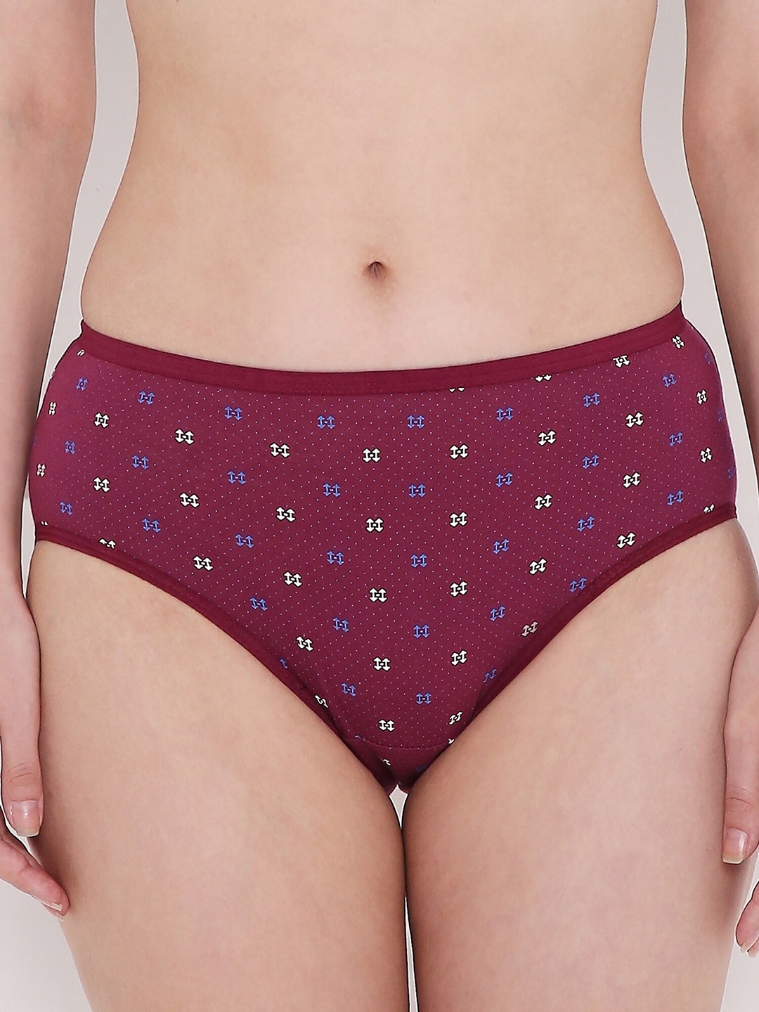 

Berrys Intimatess Women Printed Cotton Hipster Briefs, Red