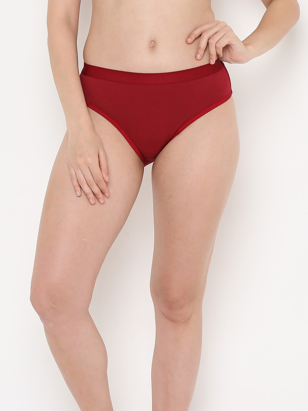 

Berrys Intimatess Women Mid-Rise Bikini Briefs, Maroon
