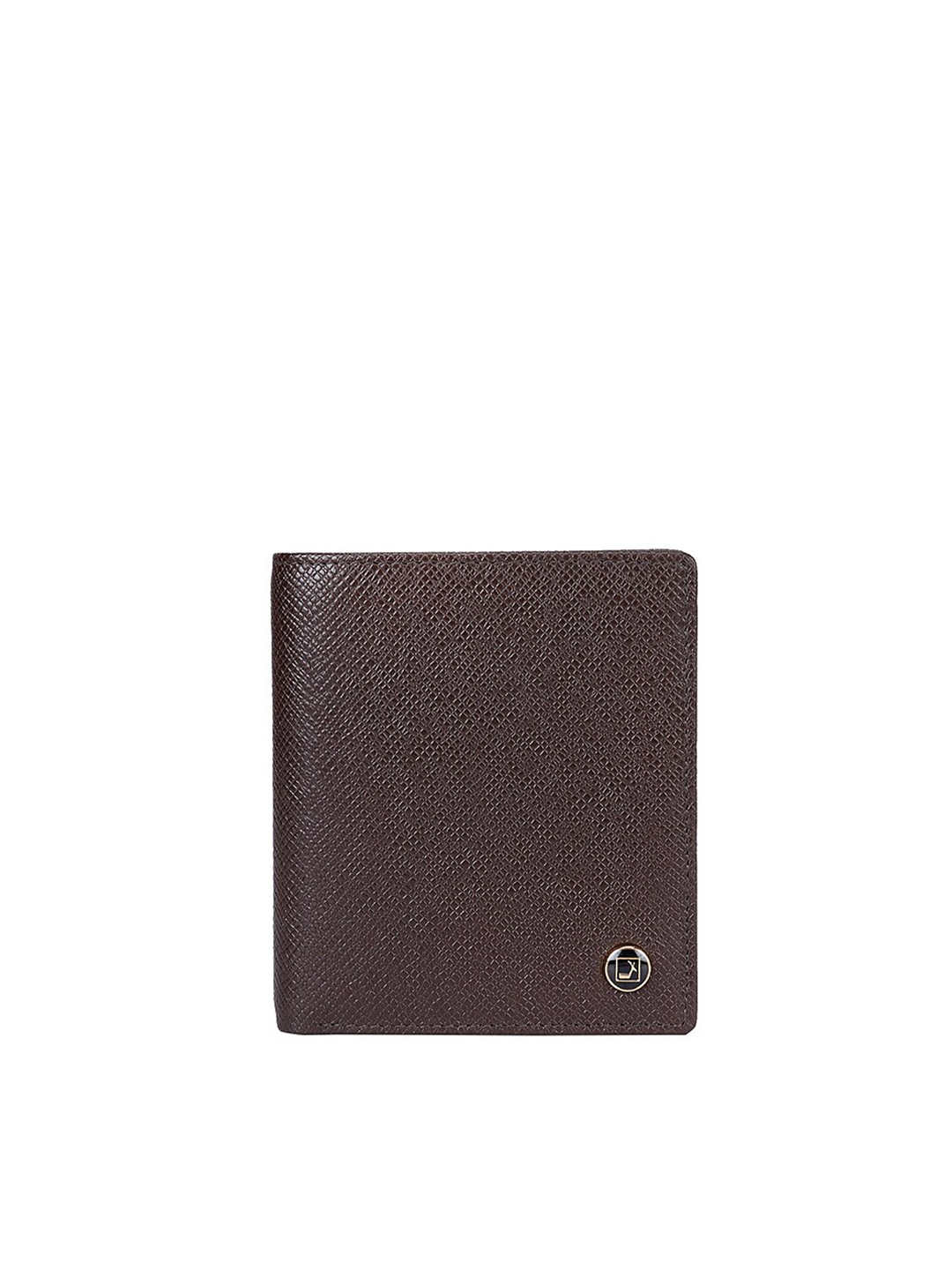 

Da Milano Men Leather Two Fold Wallet with SD Card Holder, Brown