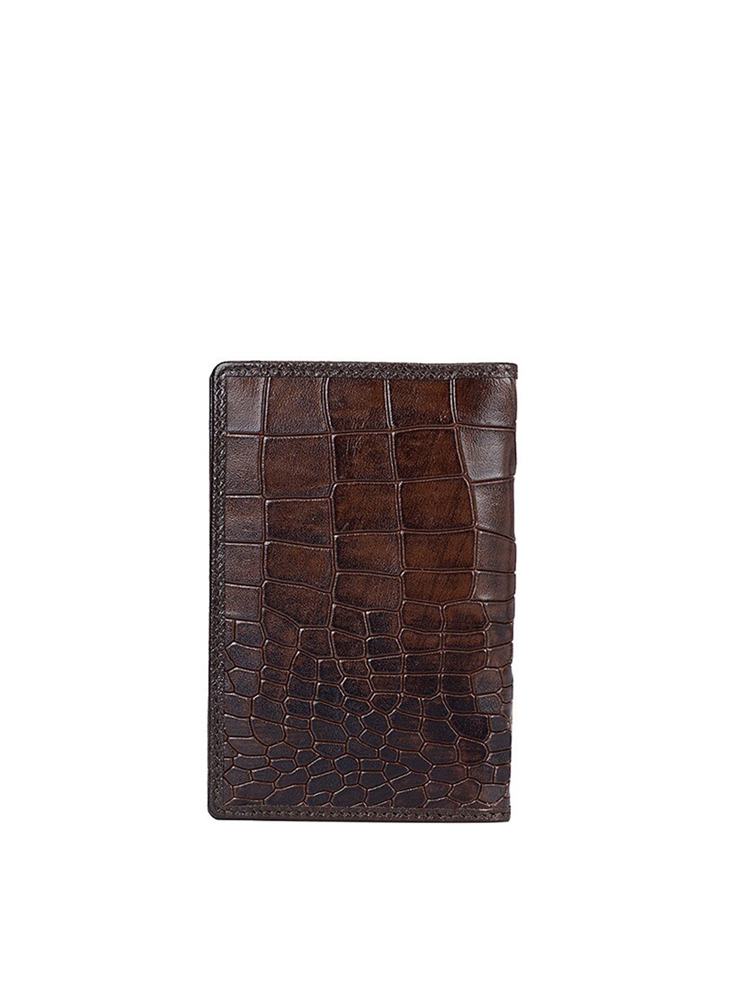 

Da Milano Textured Leather Two Fold Wallet with SD Card Holder, Brown