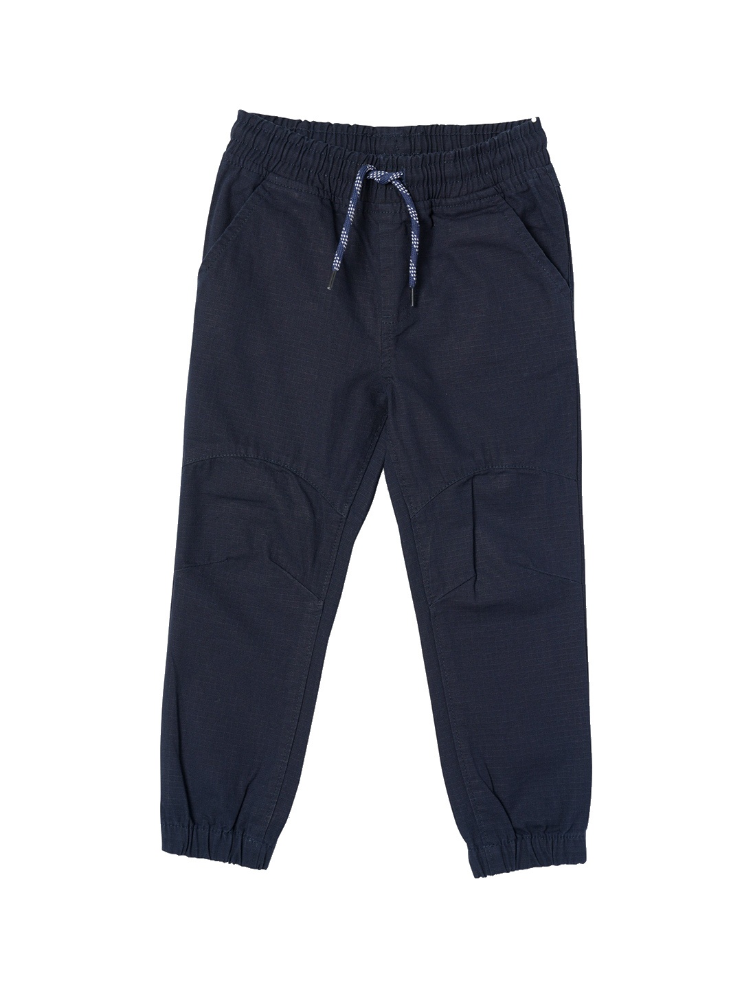 

R&B Boys Mid Rise Cotton Joggers Trousers, Blue