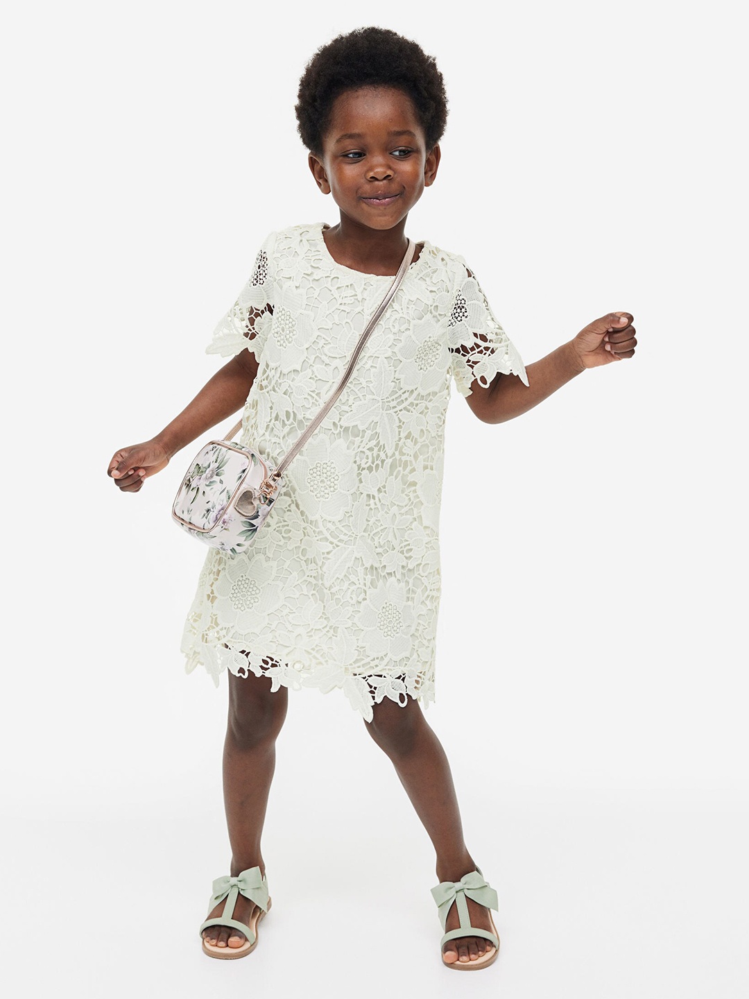 

H&M White Lace A-Line Dress