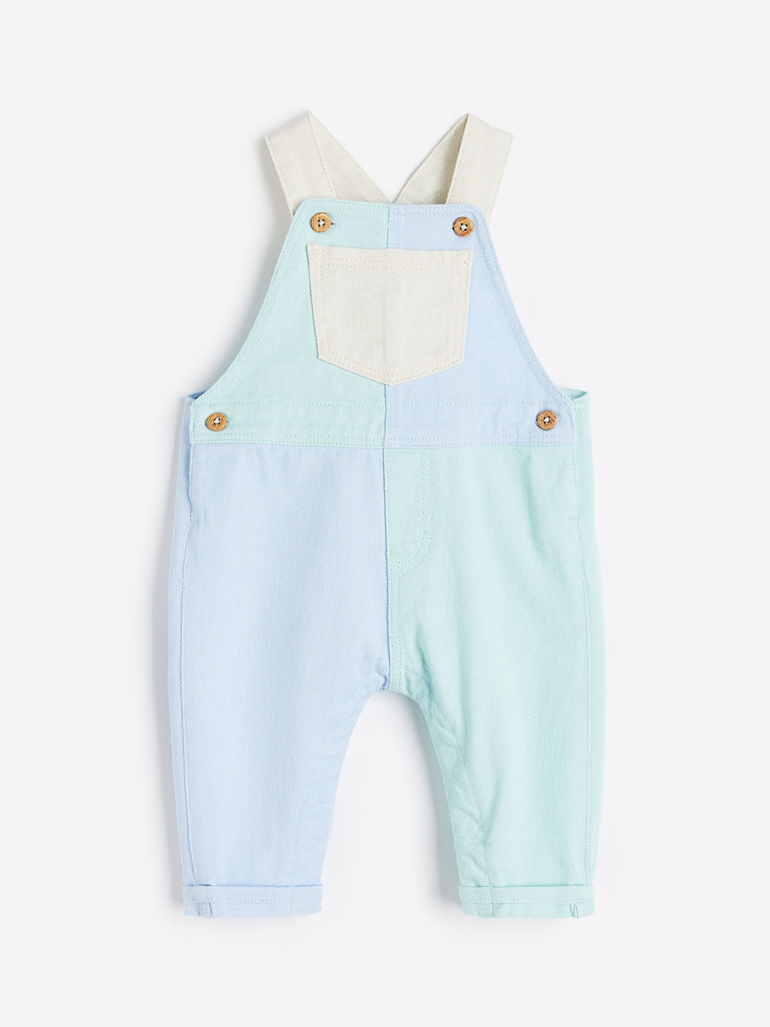 

H&M Infant Boys Cotton Twill Dungarees, Blue