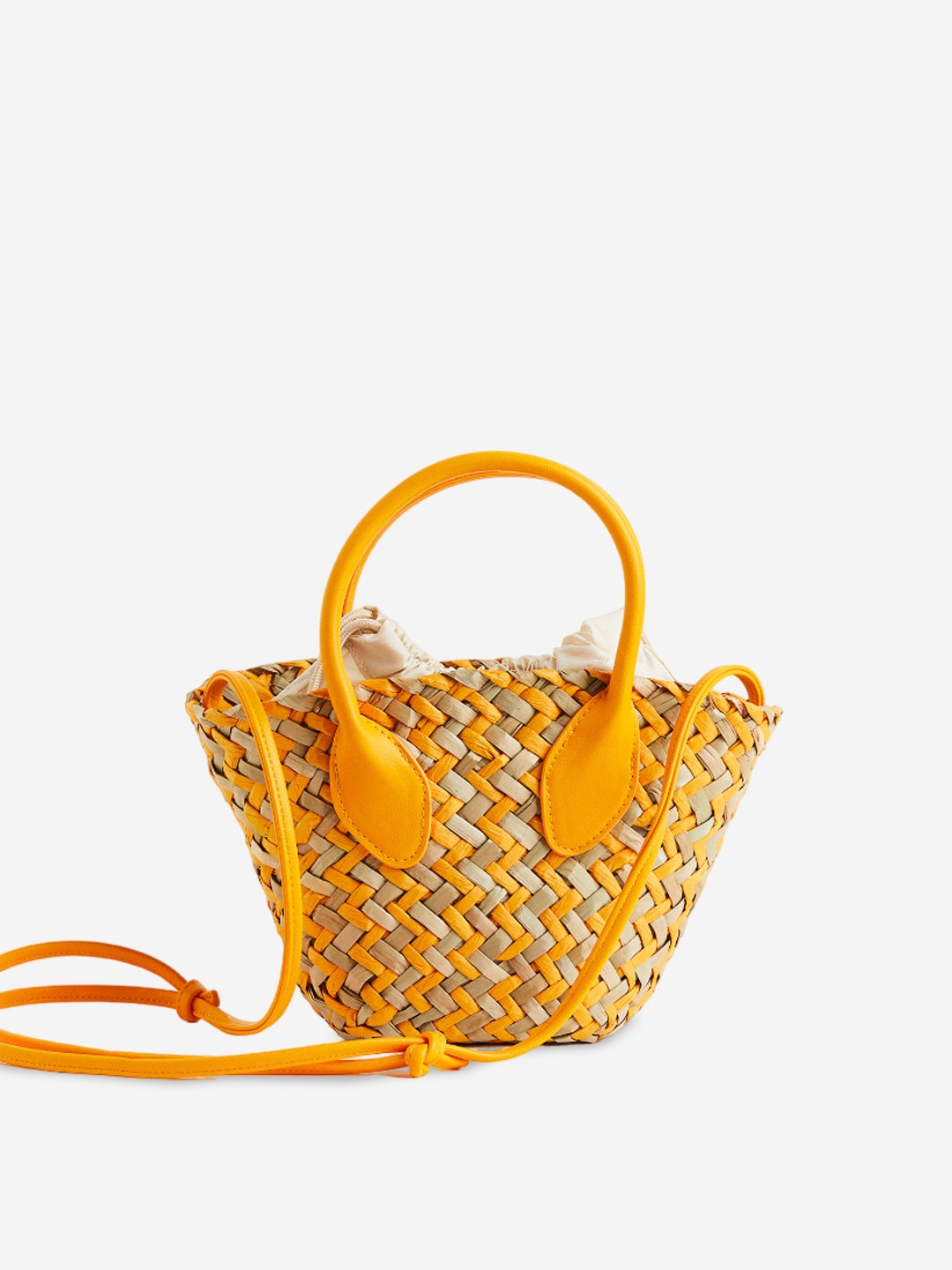 

H&M Multicoloured Structured Handheld Bag with Tasselled, Multi