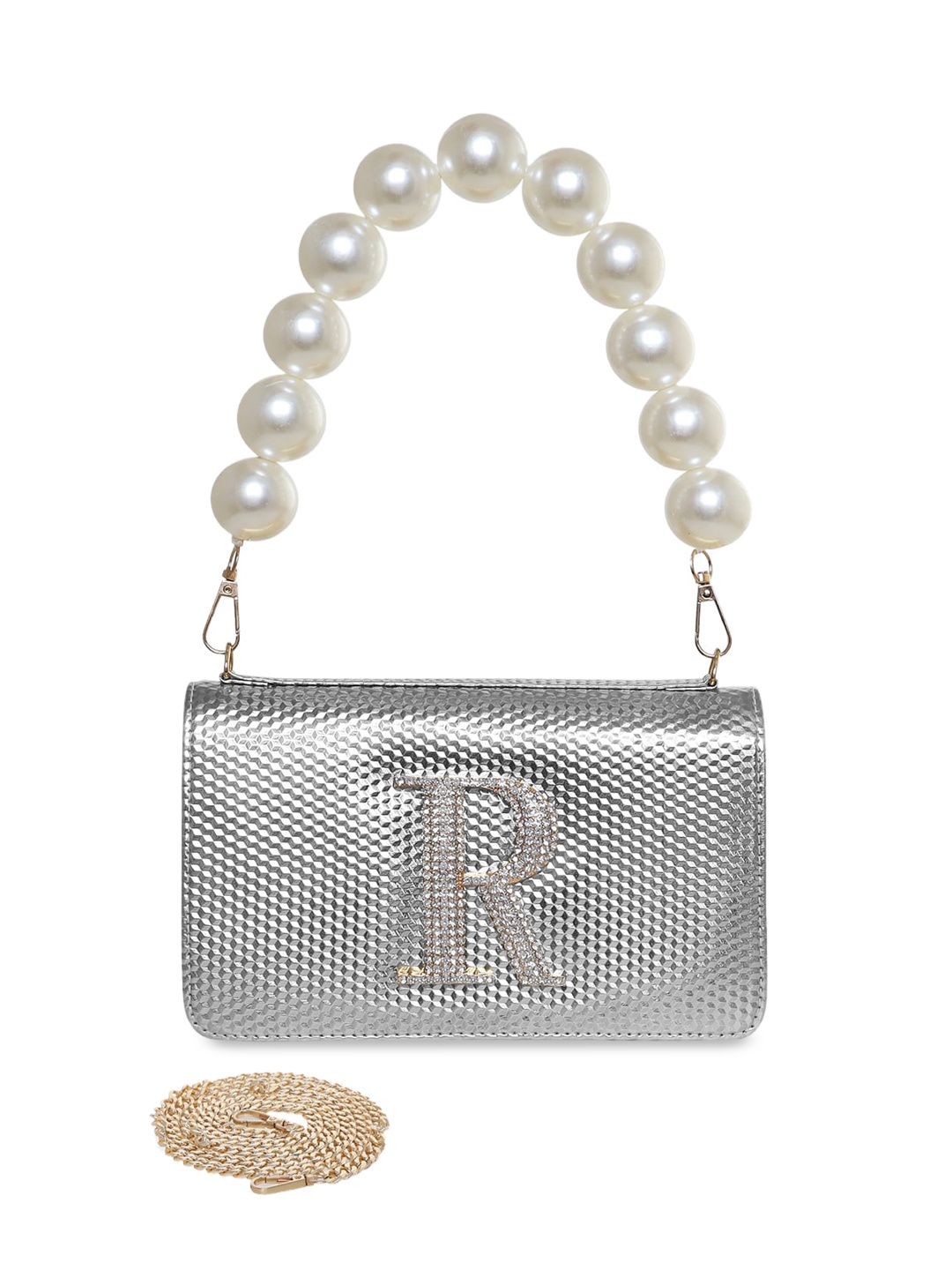 

ESBEDA PU Structured Sling Bag, Silver