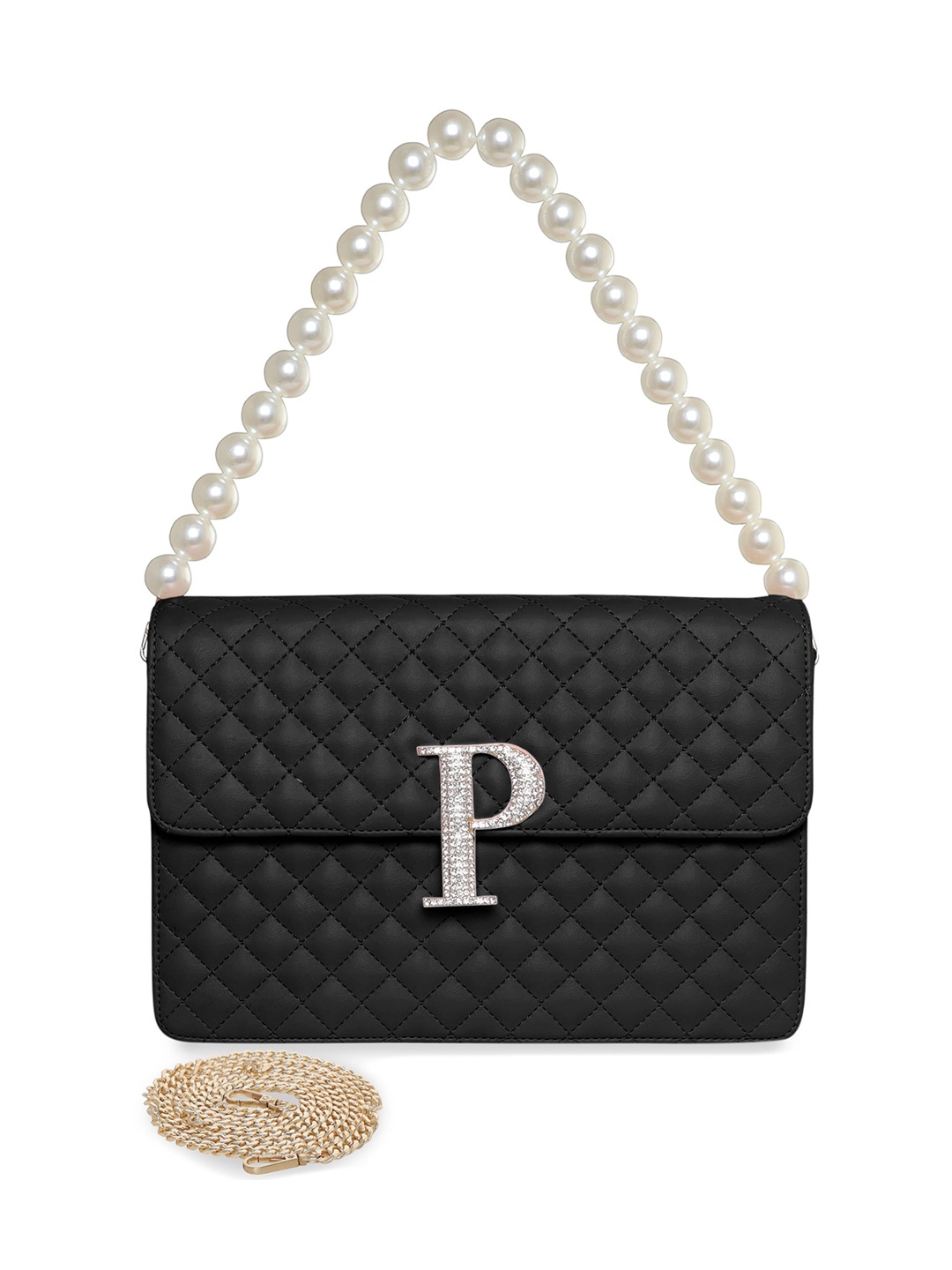 

ESBEDA PU Structured Sling Bag with Quilted, Black