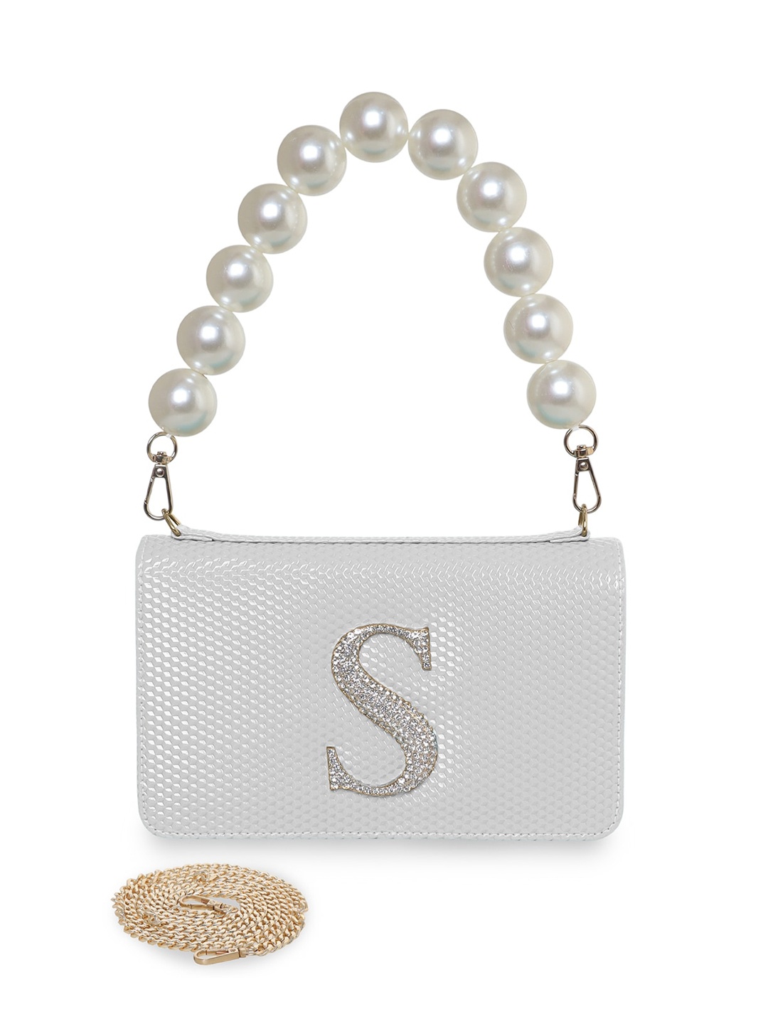 

ESBEDA Women Embellished Small Sling Bag, White