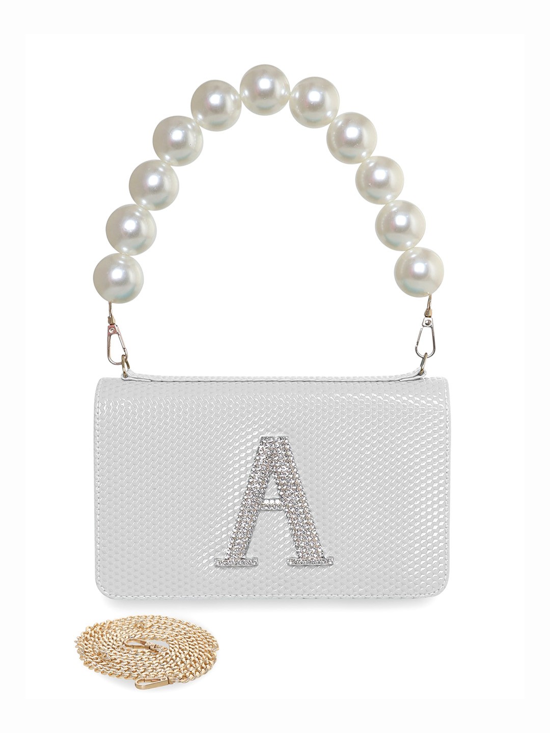 

ESBEDA Women Embellished Small Sling Bag, White