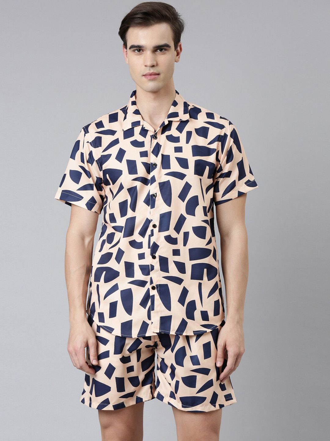 

TRUNDZ Men Printed Night suit, Pink