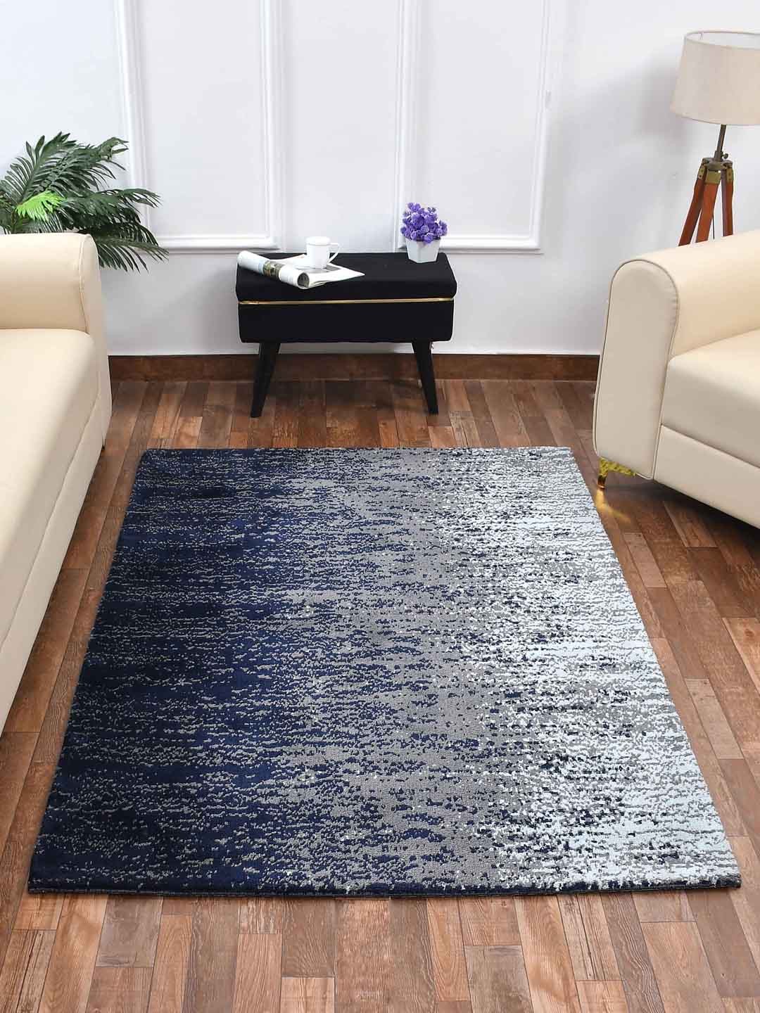 

PRESTO Blue & Grey Abstract Printed No-Shred Carpet