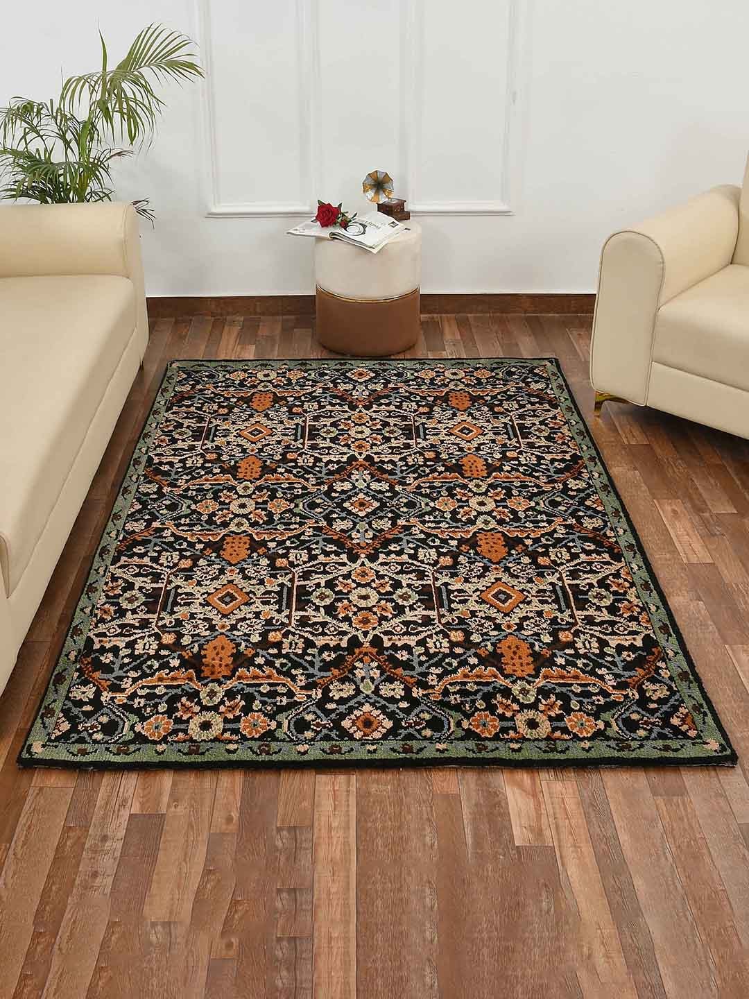 

PRESTO Black & Brown Traditional Printed No Shredding Carpet