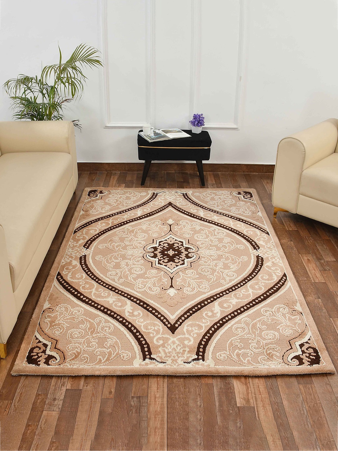

PRESTO Brown & Beige Traditional Printed No Shredding Carpet