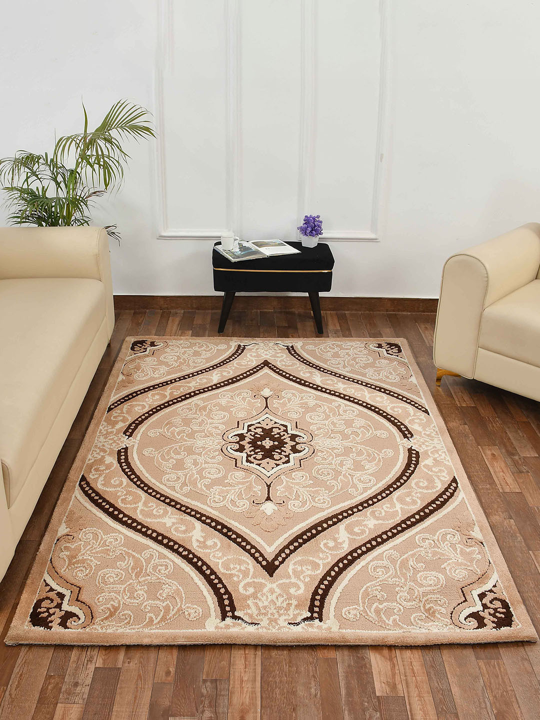 

PRESTO Brown & Beige Traditional Printed No Shredding Carpet