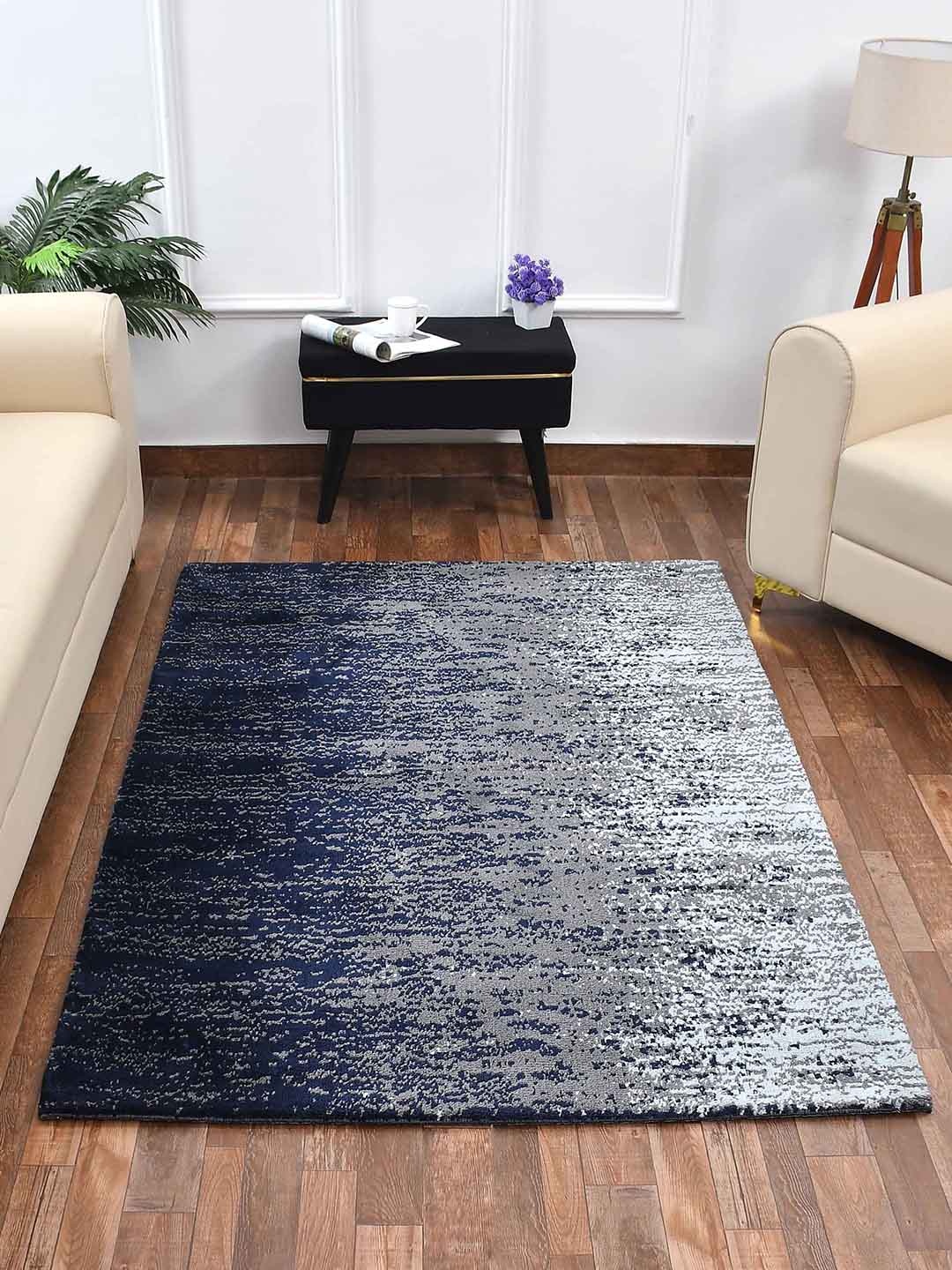 

PRESTO Blue & Grey Abstract Printed No Shredding Carpet