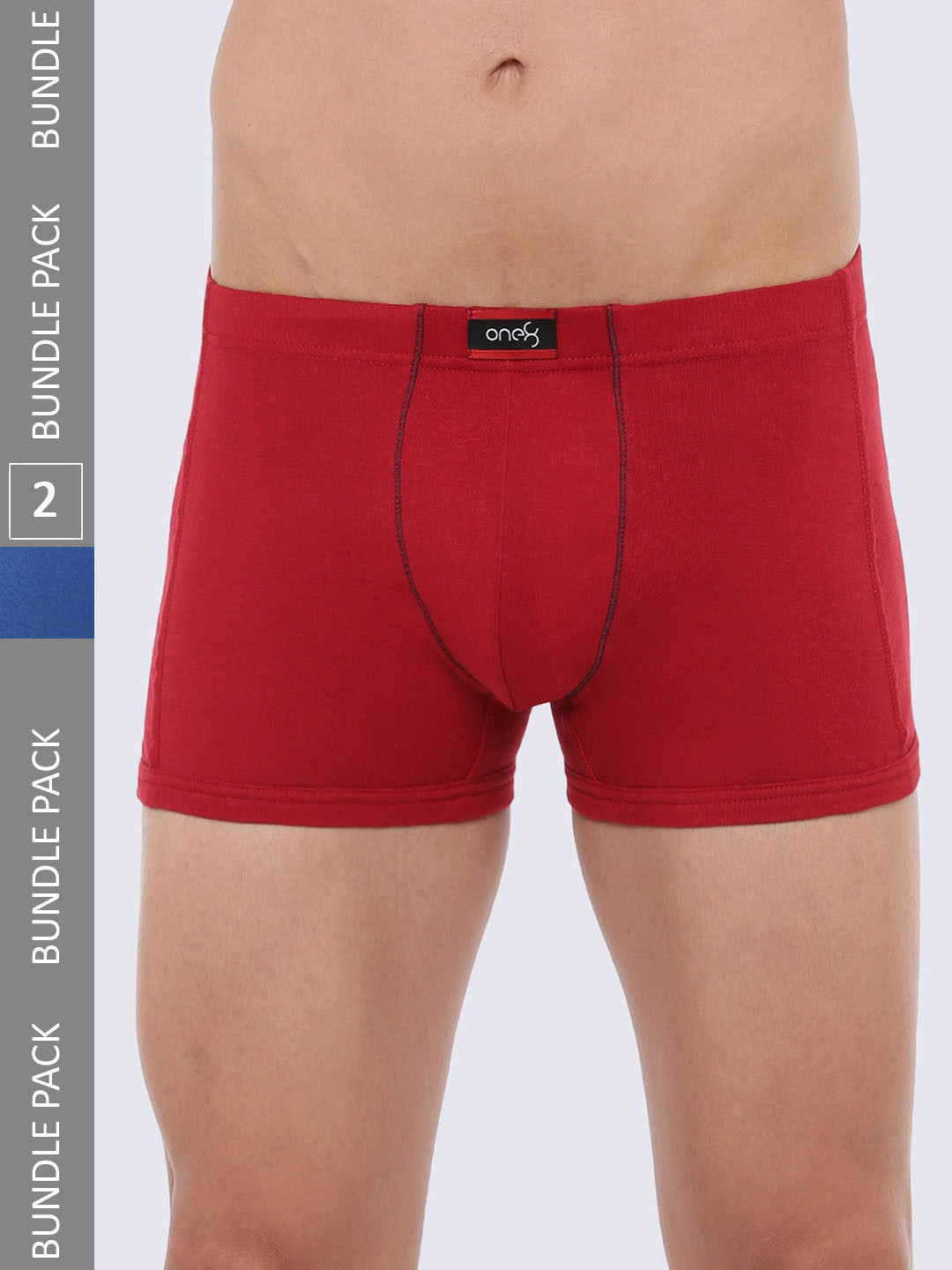 

one8 by Virat Kohli Pack Of 2 Mid-Rise Trunks 127-PO2-Maroon/Royalblue, Blue