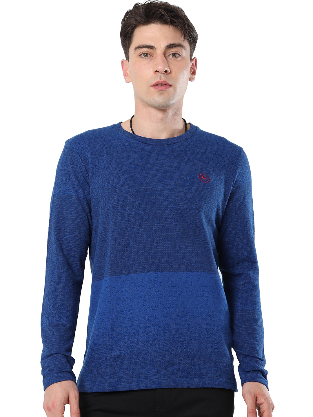 

Masculino Latino Plus Size Round Neck Cotton Sweatshirt, Blue