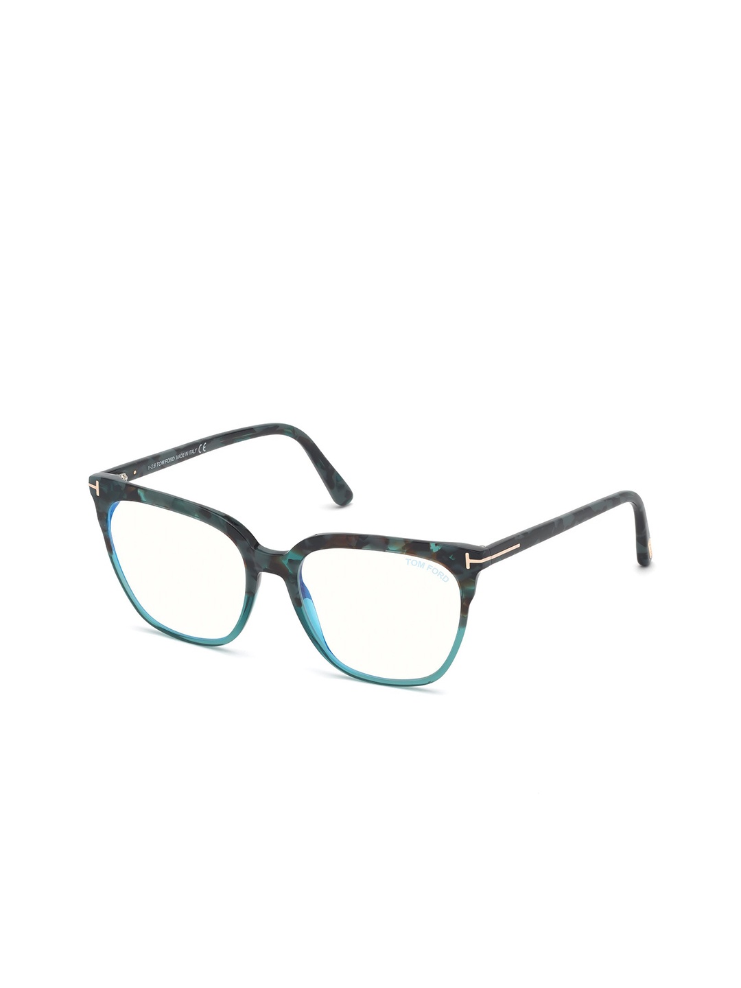 

Tom Ford Women Full Rim Acetate Square Frame FT5599-B 52 056, Transparent