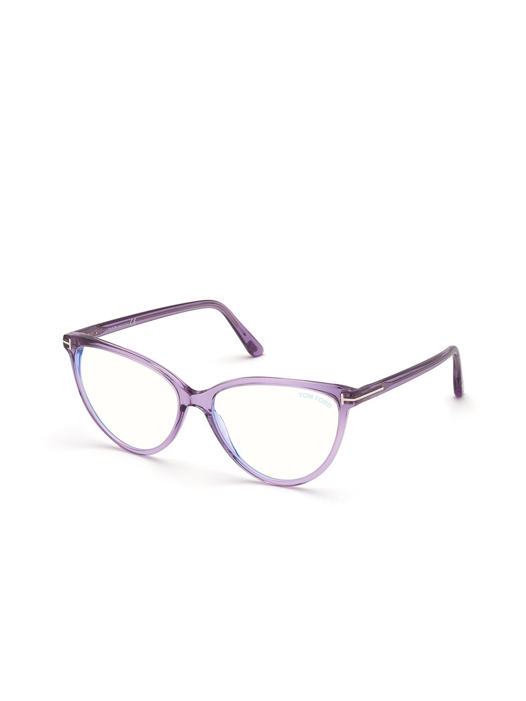 

Tom Ford Women Full Rim Cateye Frame FT5743-B 57 078, Transparent