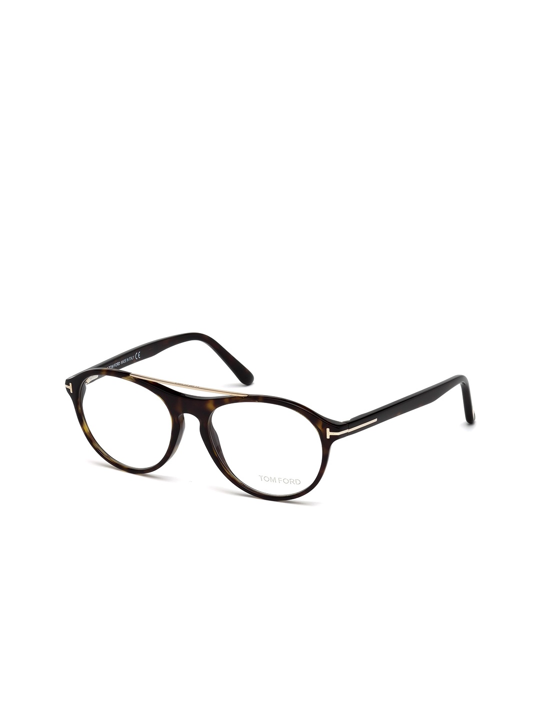 

Tom Ford Men Full Rim Aviator Frame FT5411 53 052, Transparent