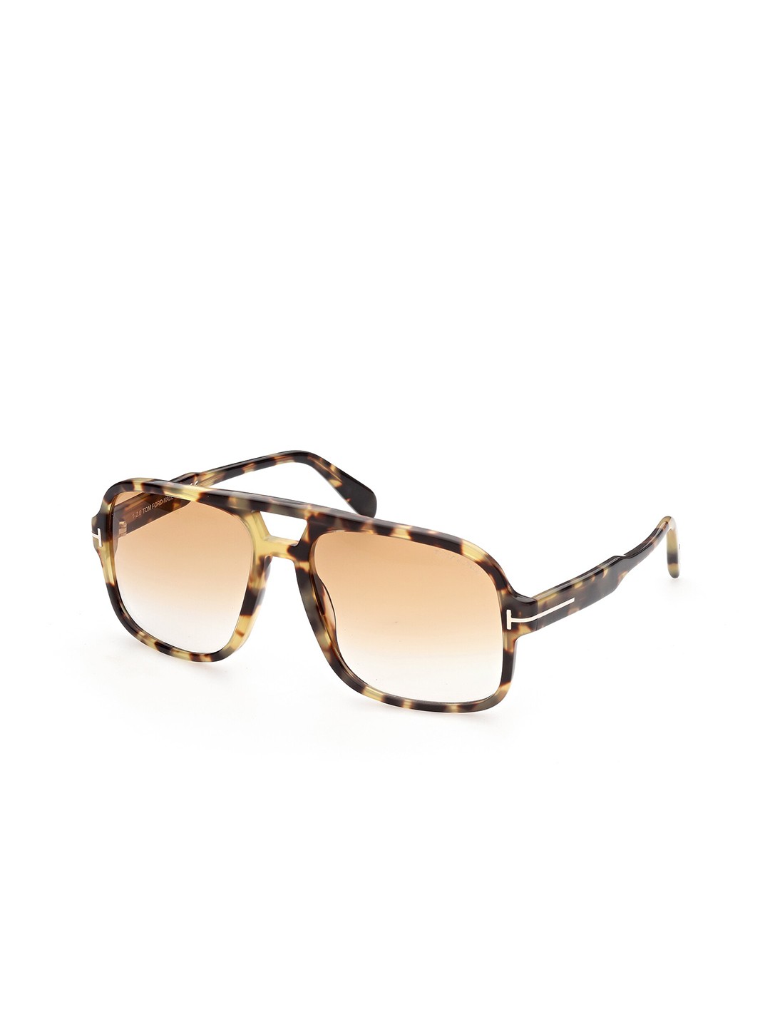 

Tom Ford Men Square Sunglasses with UV Protected Lens, Brown