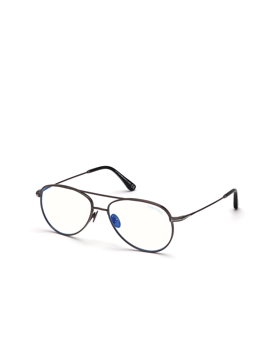 

Tom Ford Men Full Rim Aviator Frame FT5693-B 57 008, Transparent