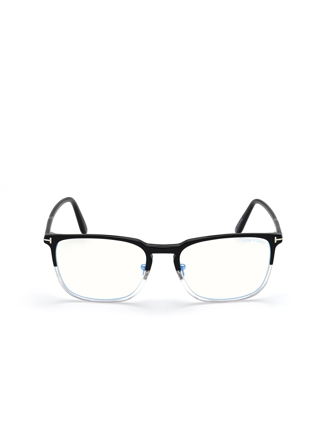

Tom Ford Men Half Rim Square Frame FT5699-B 53 005, Transparent