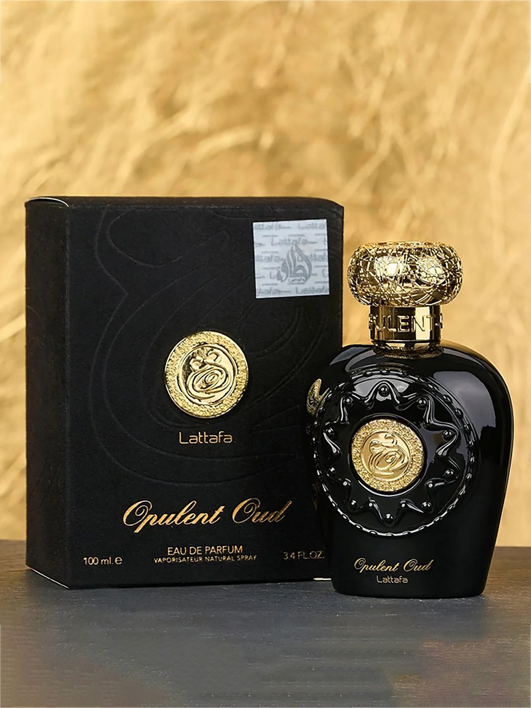 

Lattafa Men Opulent Oud Long Lasting Eau De Parfum - 100 ml, Black