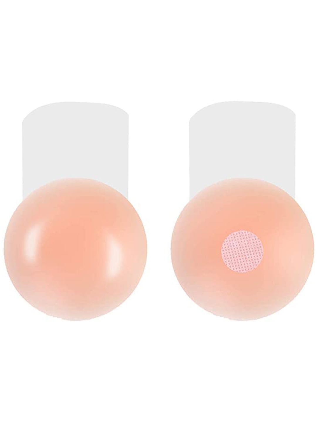

BRACHY Silicone Stick-On Adhesive Backless Dry Fit Breast Lift Push Up Nipple Pad Bra, Nude