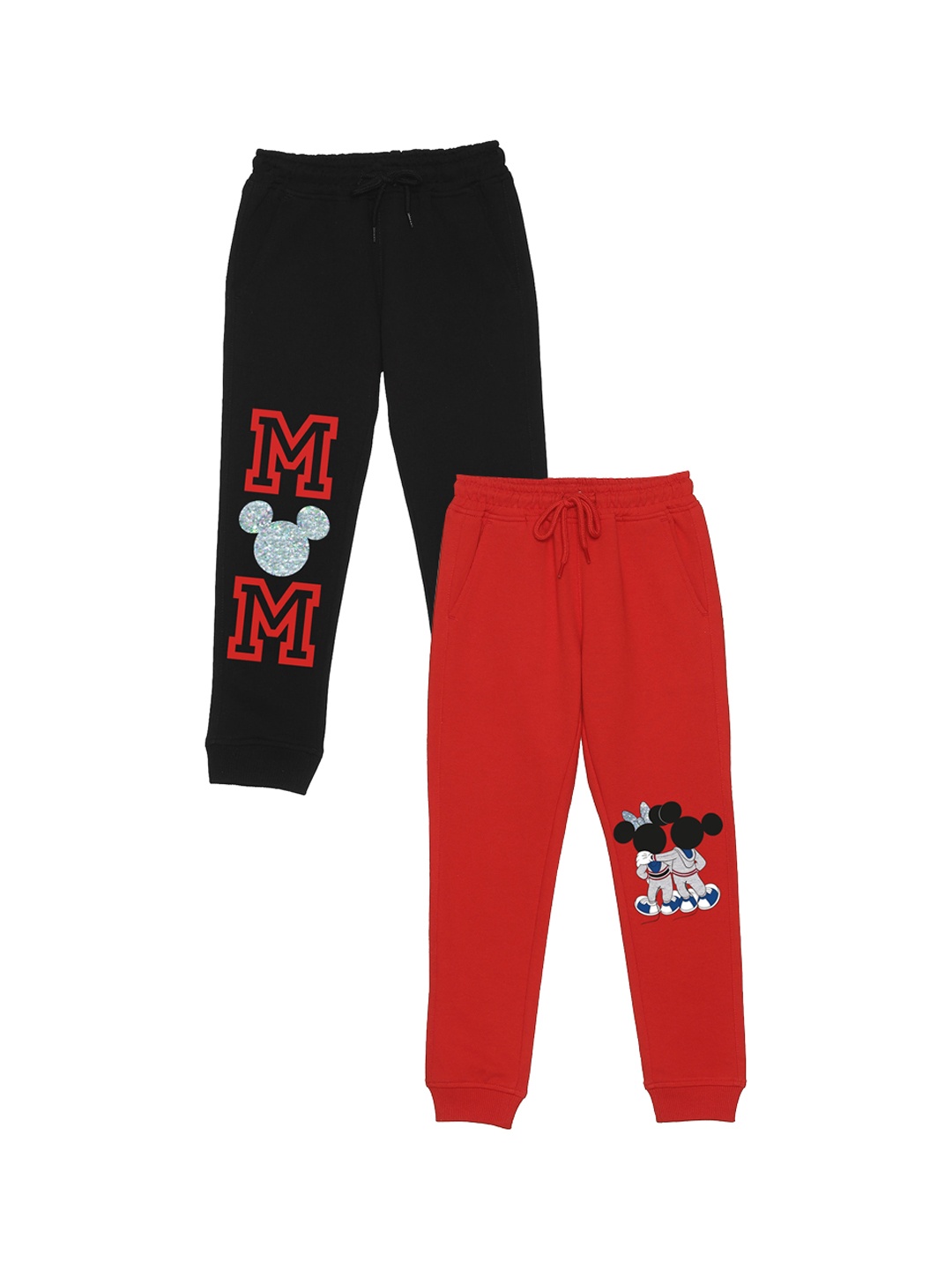 

Disney by Wear Your Mind Kids Pack Of 2 Printed Joggers, Black