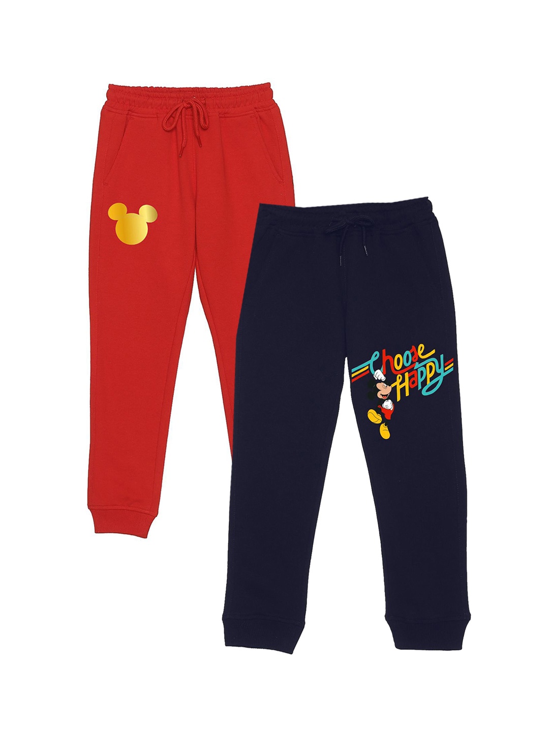 

Disney by Wear Your Mind Kids Pack Of 2 Printed Detail Joggers, Red