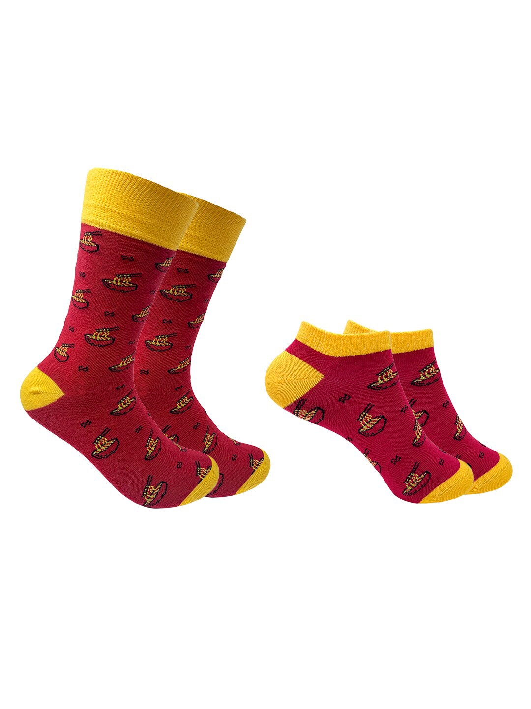 

Mint & Oak Men Ramen Bowl Combo Socks, Red