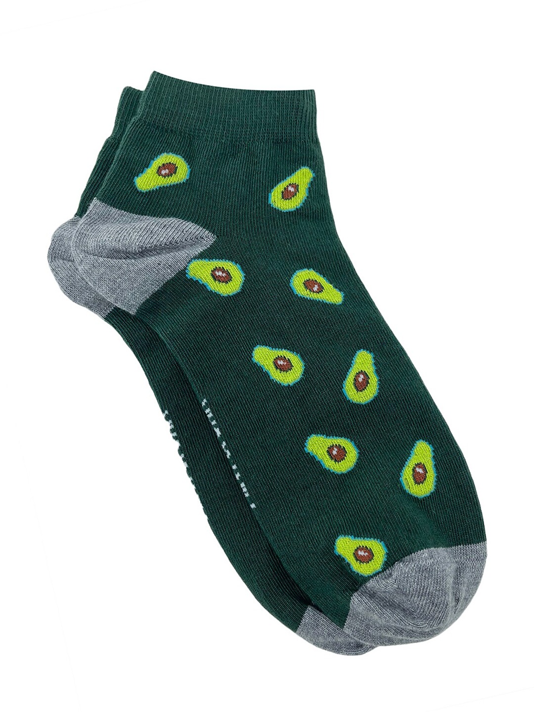 

Mint & Oak Men Avocado on Toes Patterned Ankle Length Socks, Green