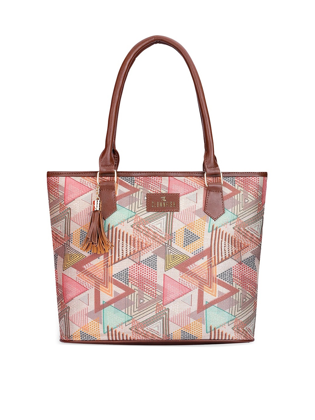 

THE CLOWNFISH Aviva Assorted Printed Oversized Structured Shoulder Bag