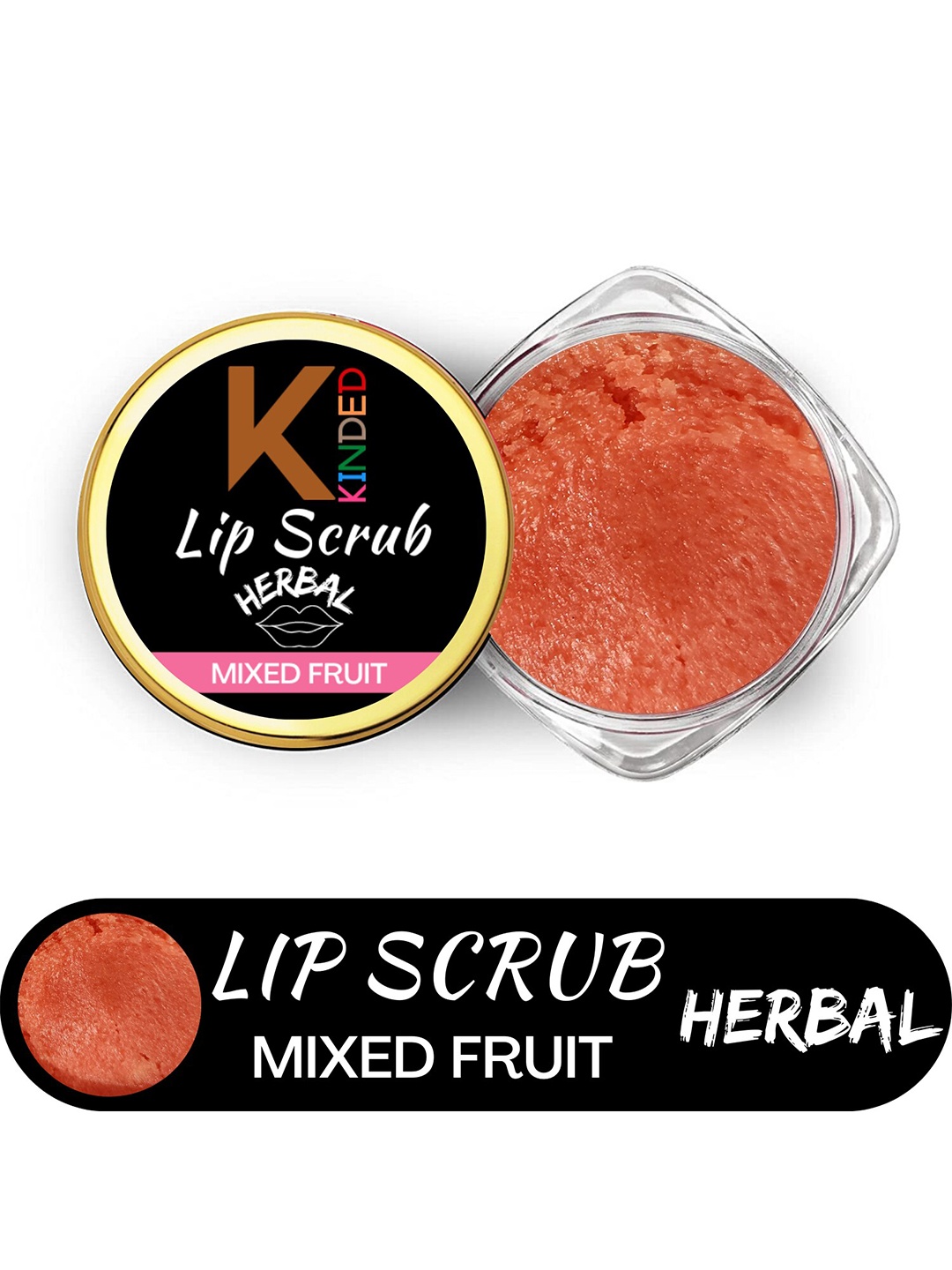 

KINDED Herbal Lip Scrub 10 gm - Mixed Fruit, Orange
