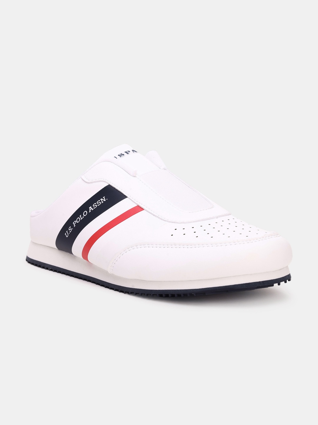 

U.S. Polo Assn. Men NOEL Perforations Comfort Insole Mule Sneakers, Off white