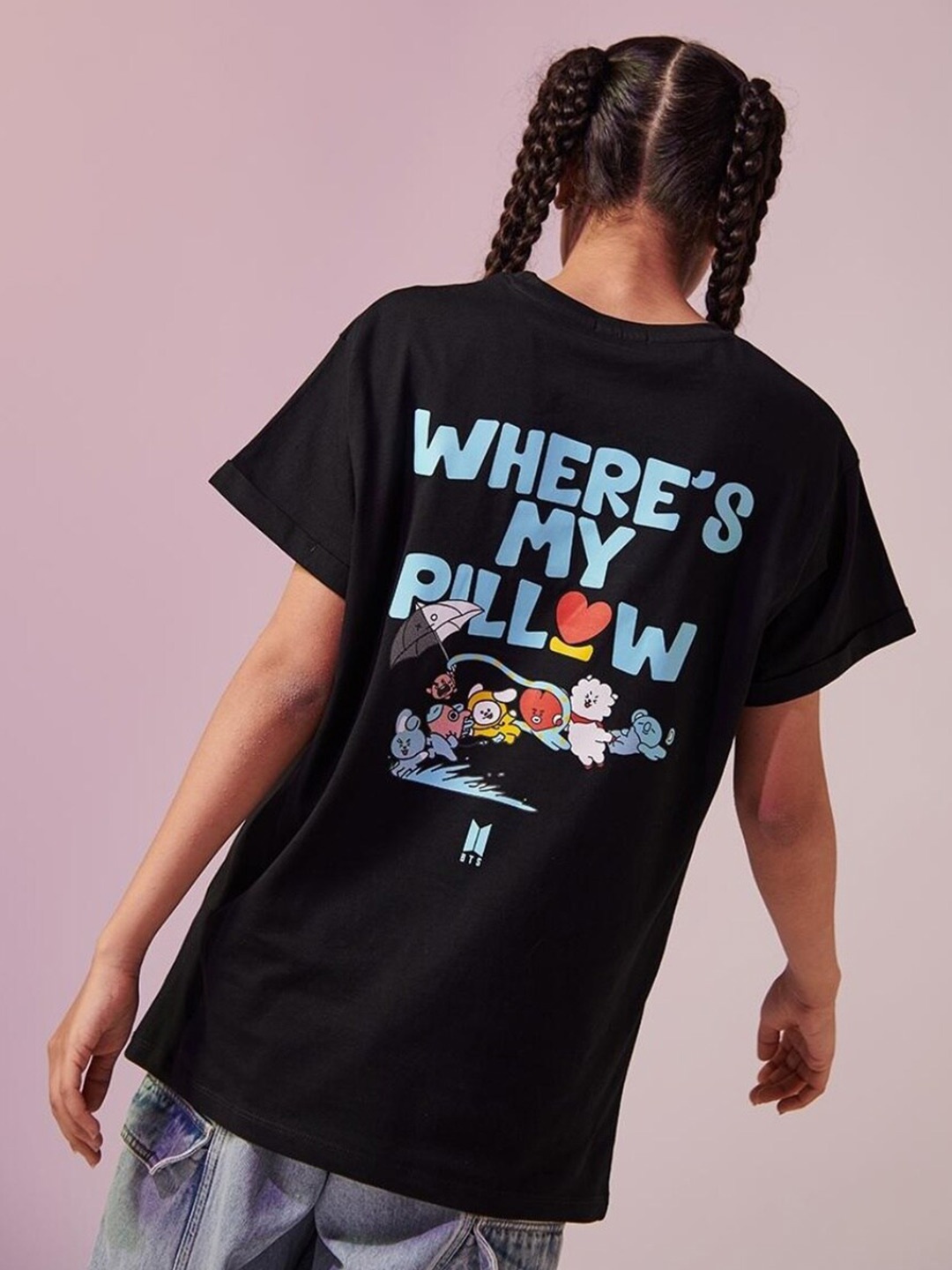 

Bewakoof Typography Printed Cotton T-Shirt, Black