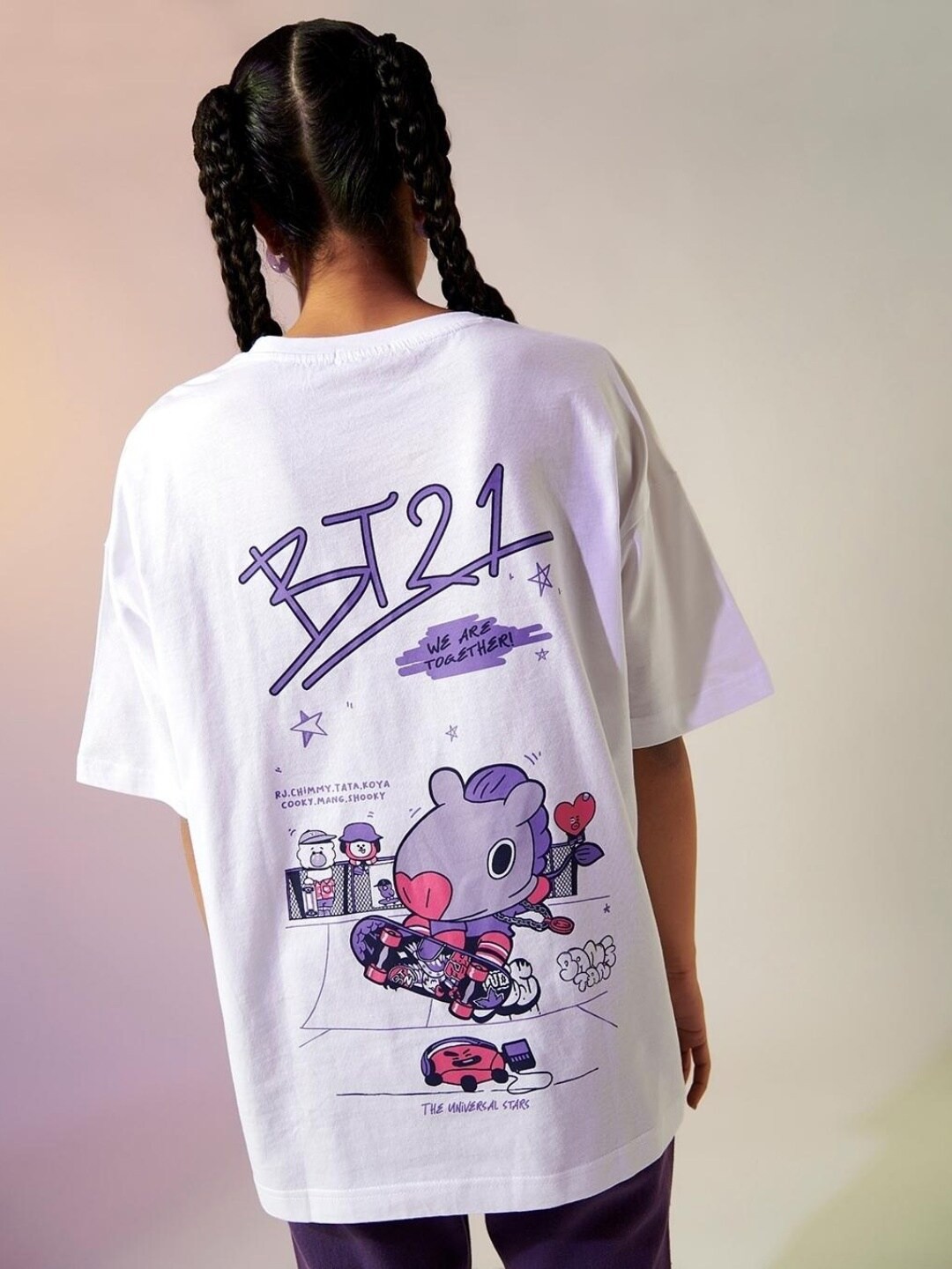 

Bewakoof Graphic Printed Cotton Loose Fitted T-shirt, White