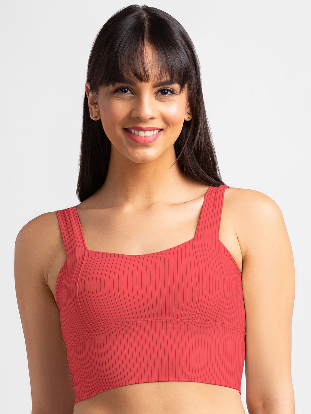 

FashionRack Removeable Pad Non Wired Bralette Bra, Red